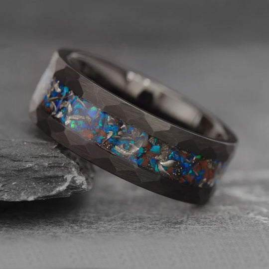 dinosaur bone wedding band