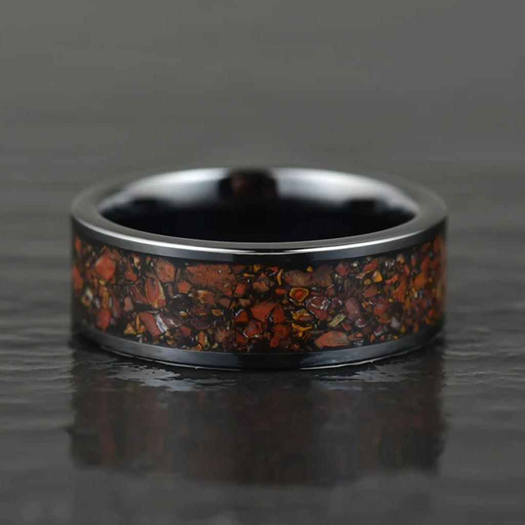 Close-up of The Jurassic dinosaur bone ring